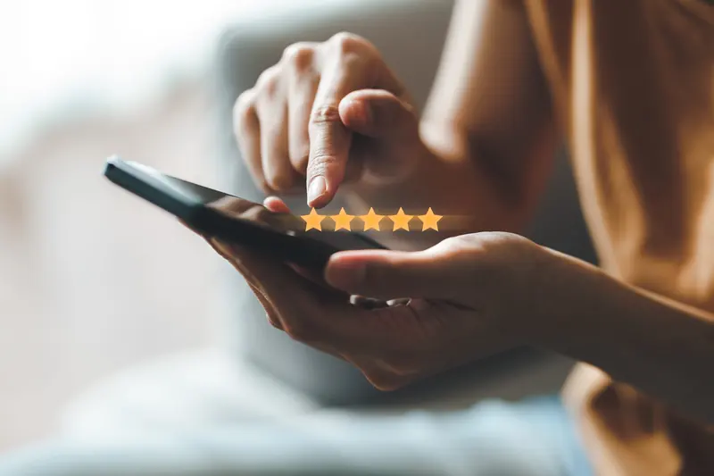 Customer leaving a review